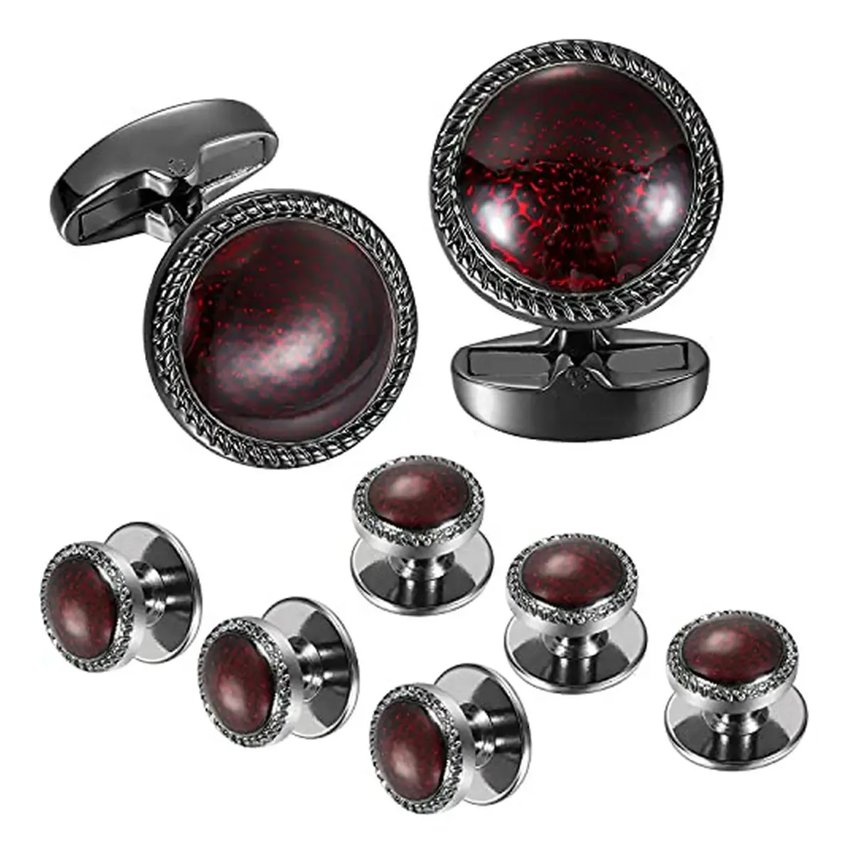 Conjunto de abotoaduras e alfinetes para fumar, para homens, ar condicionado