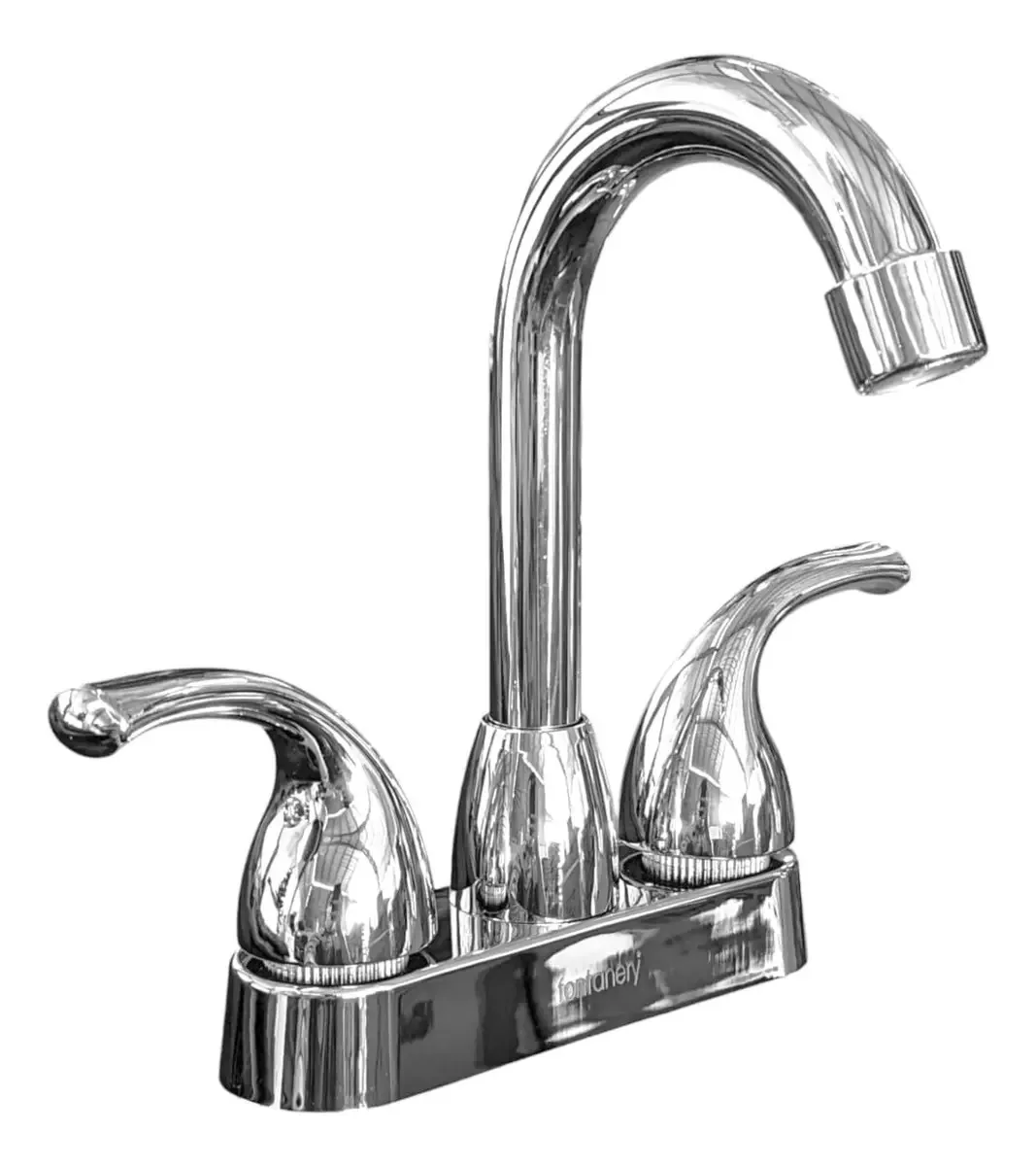 Misturador de ABS cromado para lavatório, encanamento, acabamento cromado, cor prata
