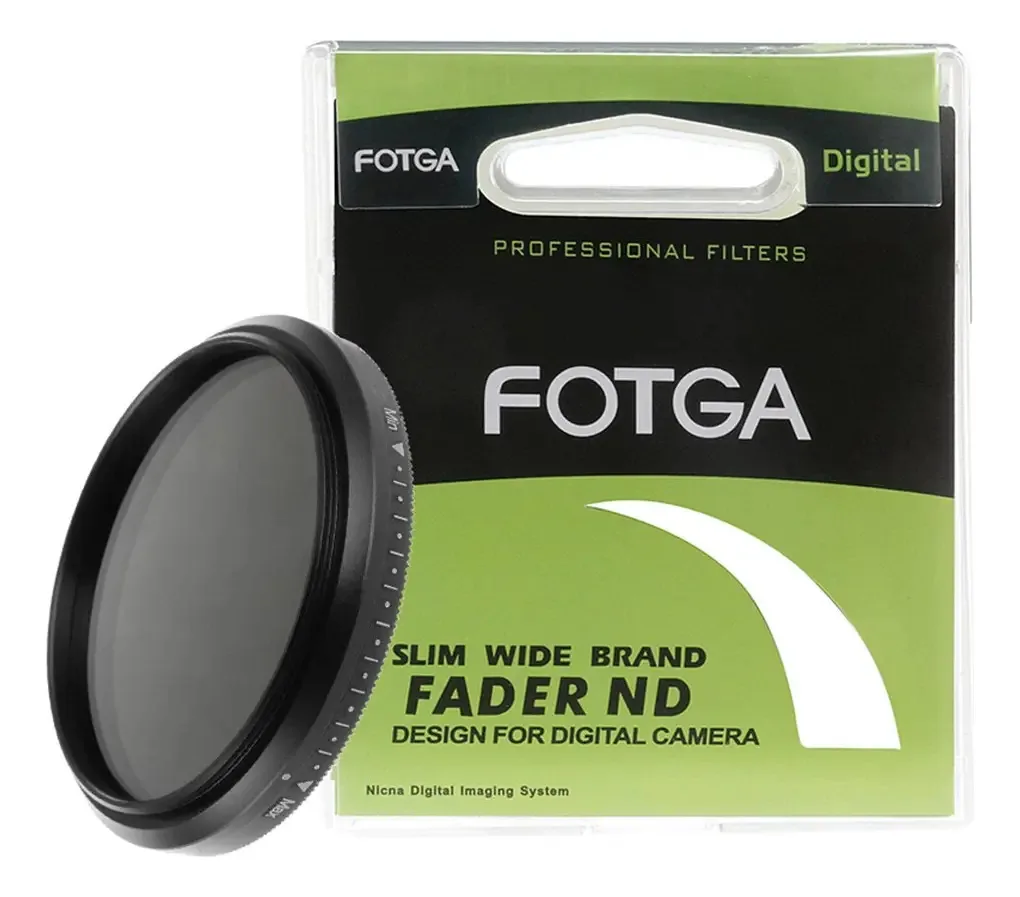 Filtro Fotga Fader ND Circular ND 77mm - Controle de exposição e efeitos criativos para lentes de câmera. Ideal para fotografia e vídeo.
