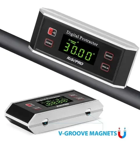 Inclinômetro digital Risepro, 3 em 1, 0 ~ 360°, Ip65