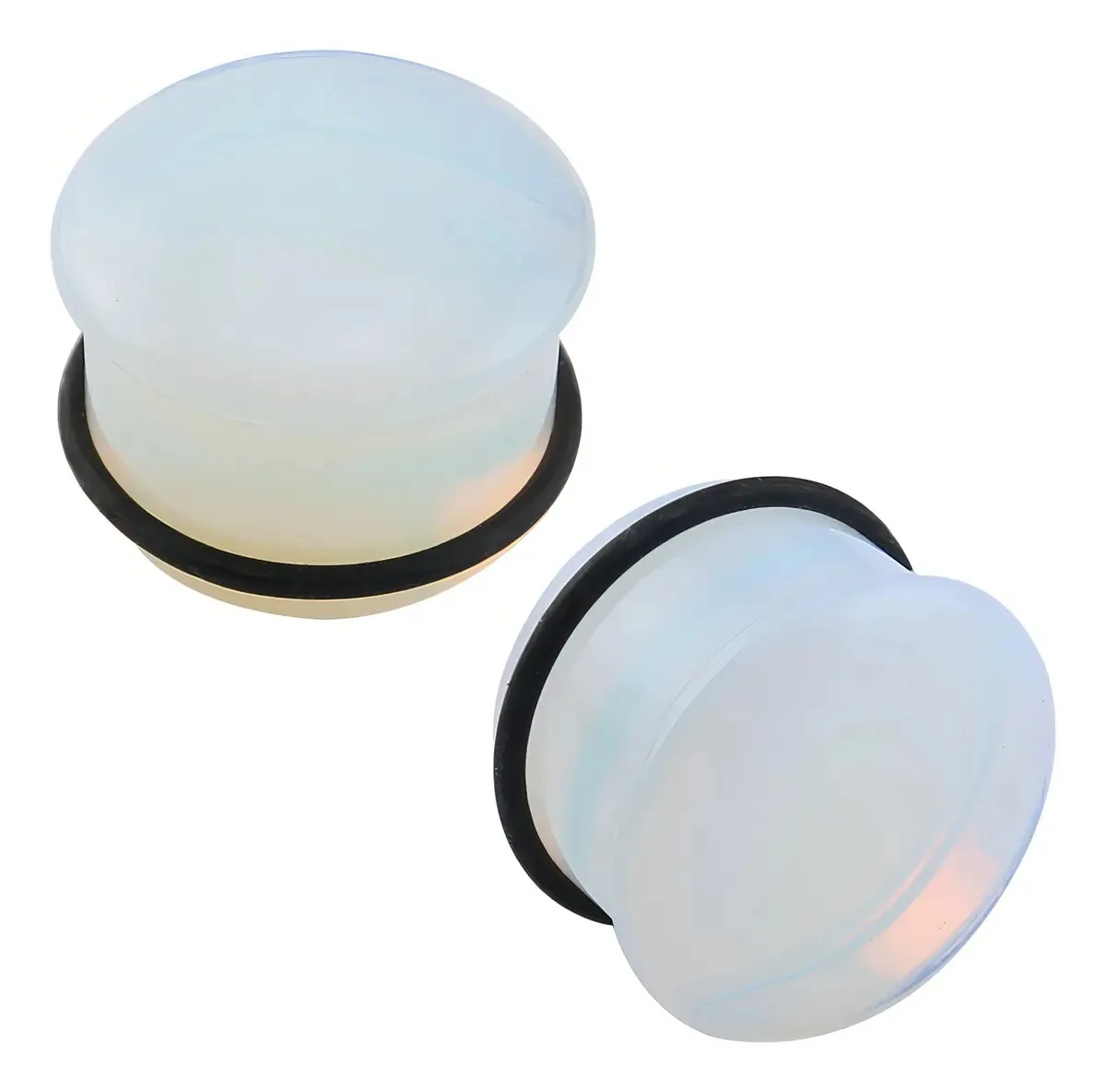 Tampões de ouvido, Moonstone, Opalite transparente, Of