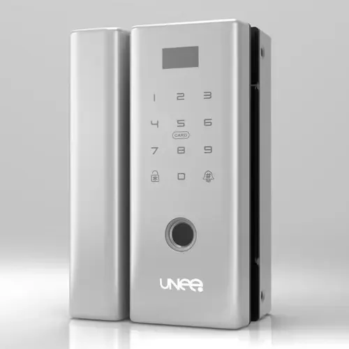 Fechadura Digital Unee Bio Pro Prata Senha Biometria Cartão