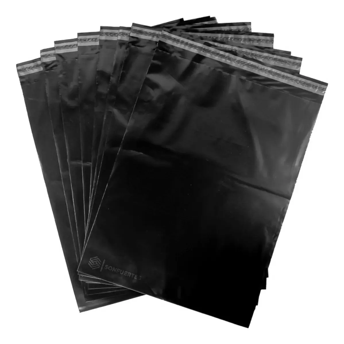 Sacos e envelopes de comércio eletrônico com adesivos 17x30 N°1 Invioláveis x800U Cor Preto Sólido