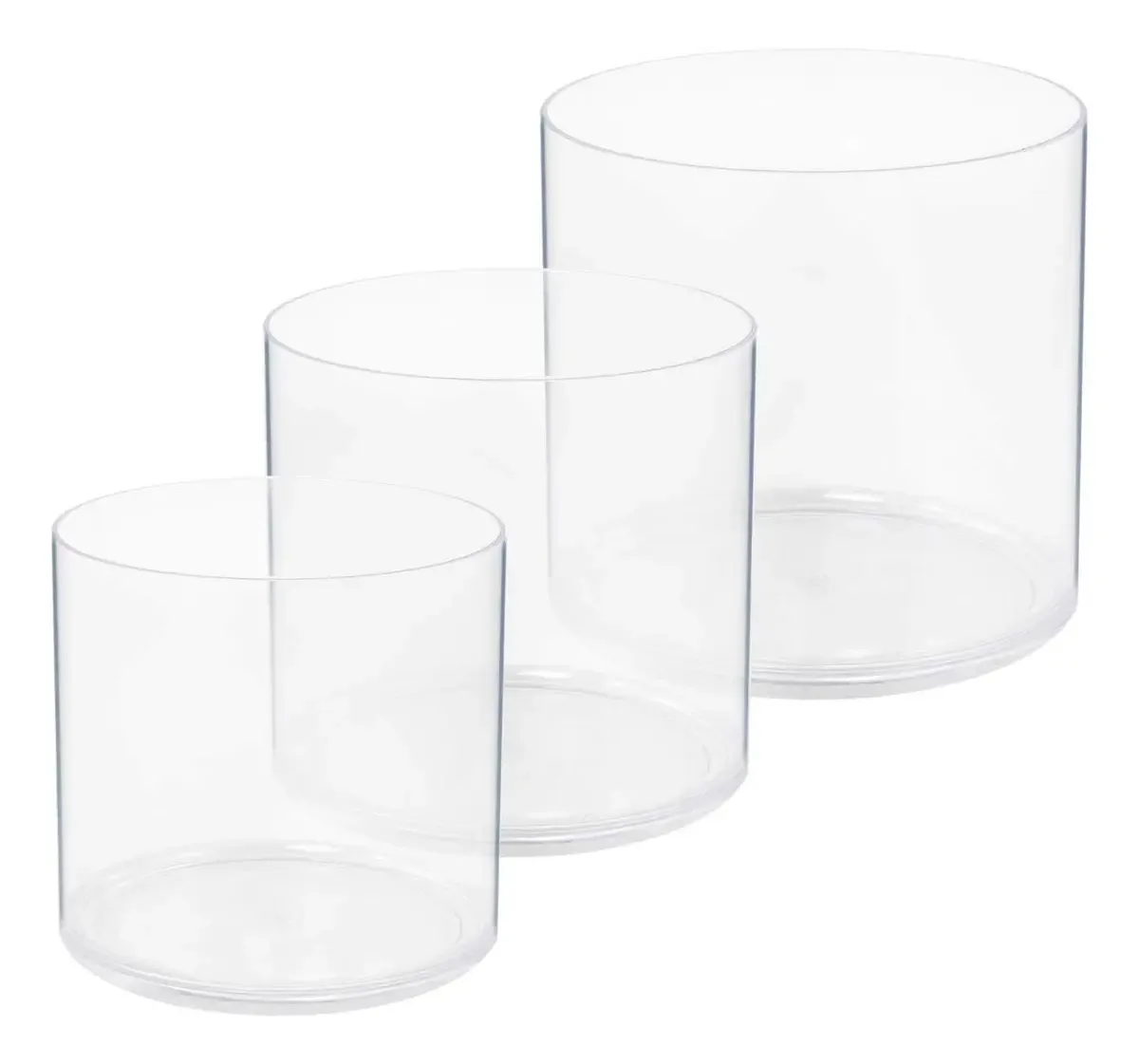 Cilindros de vasos de acrílico Royal Imports para flores, ou