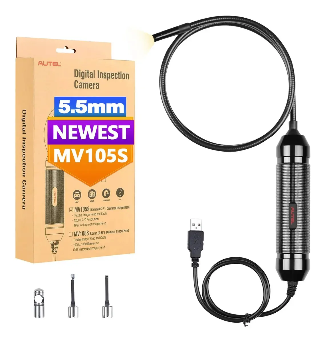 Autel Mv105 Maxivideo Escopo de Inspeção em Vídeo