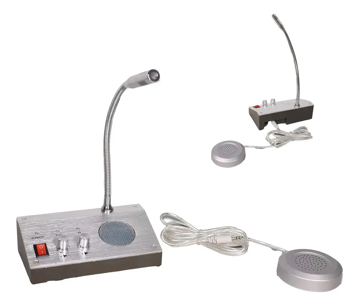 Intercomunicador Para Bilheteria Lotérica E Portaria 2 Microfones