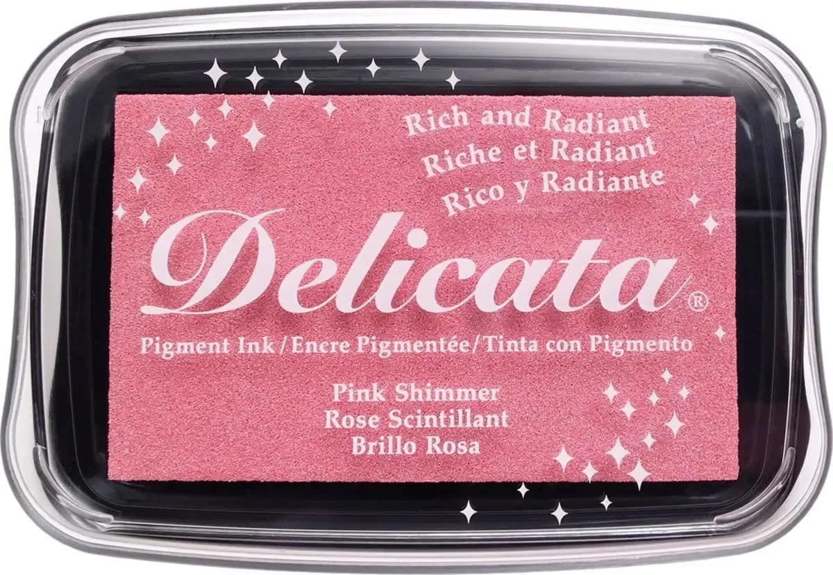 Almofada de tinta pigm delicada rosa brilhante Imagine