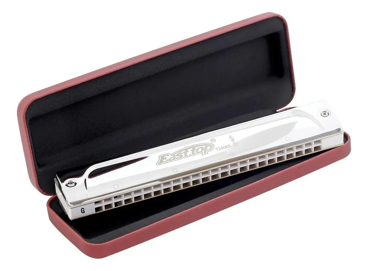 Harmonicas Easttop T2406s Professional Branco, Tom G
