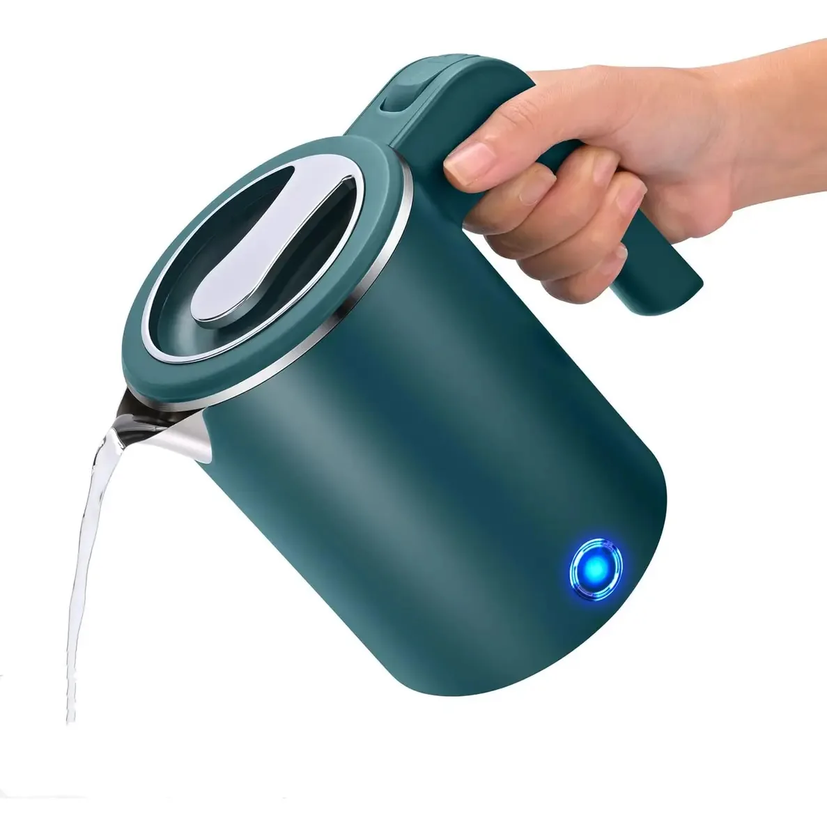 Pequenas chaleiras elétricas de aço inoxidável para água