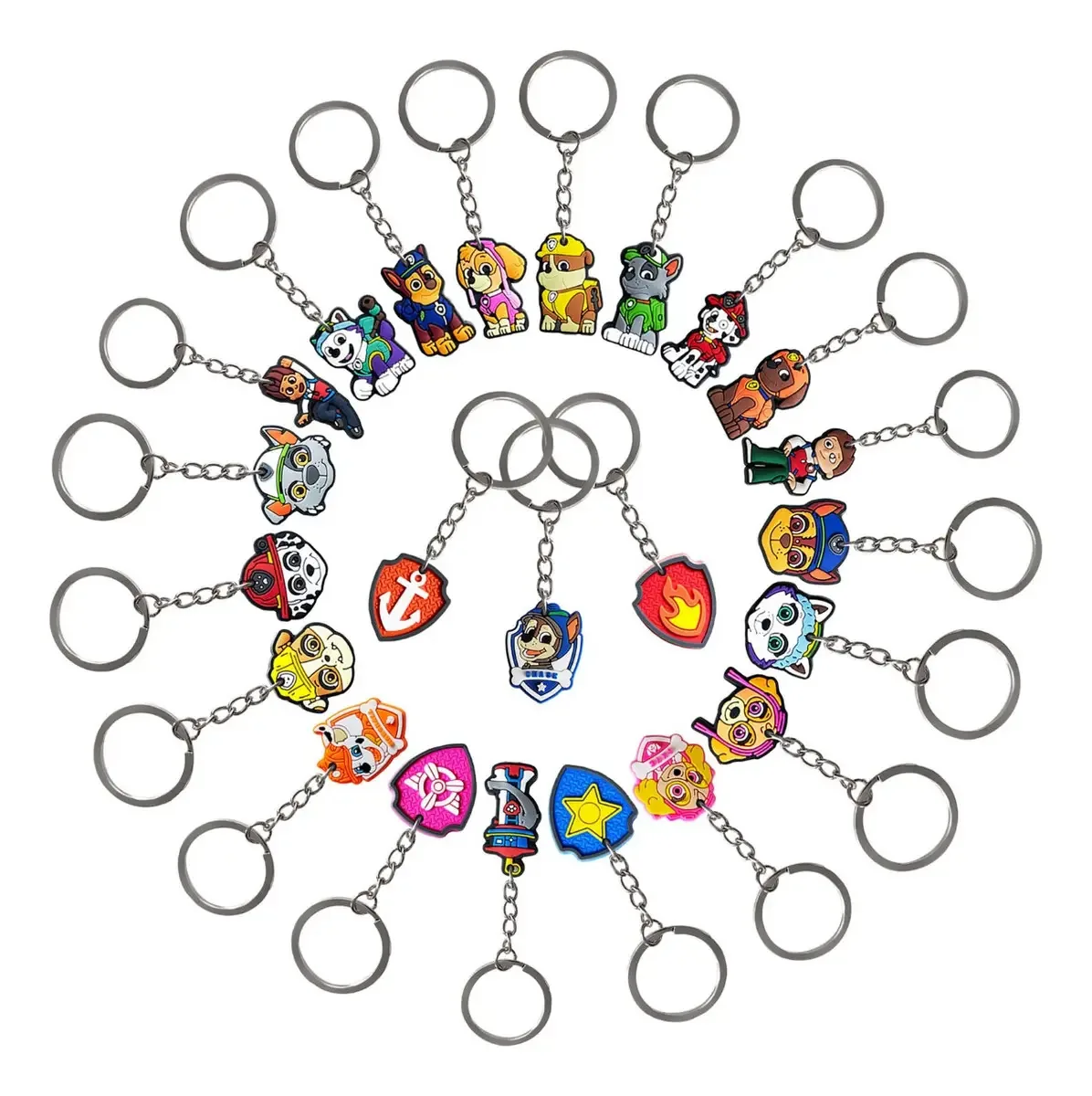 Chaveiros Paw Patrol, 15 peças
