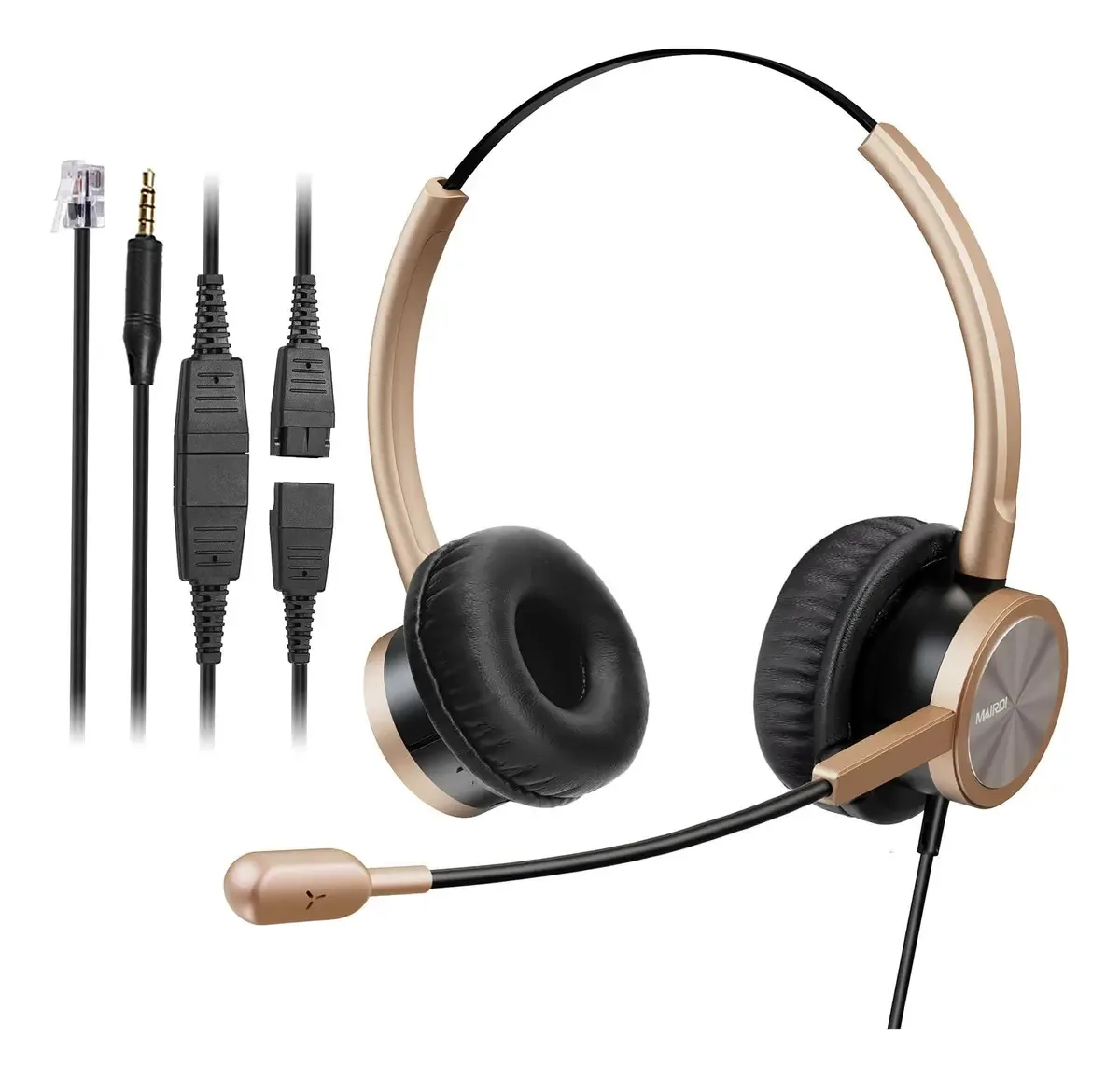 Fones de ouvido telefônicos Rj9 Call Center para escritório com lata