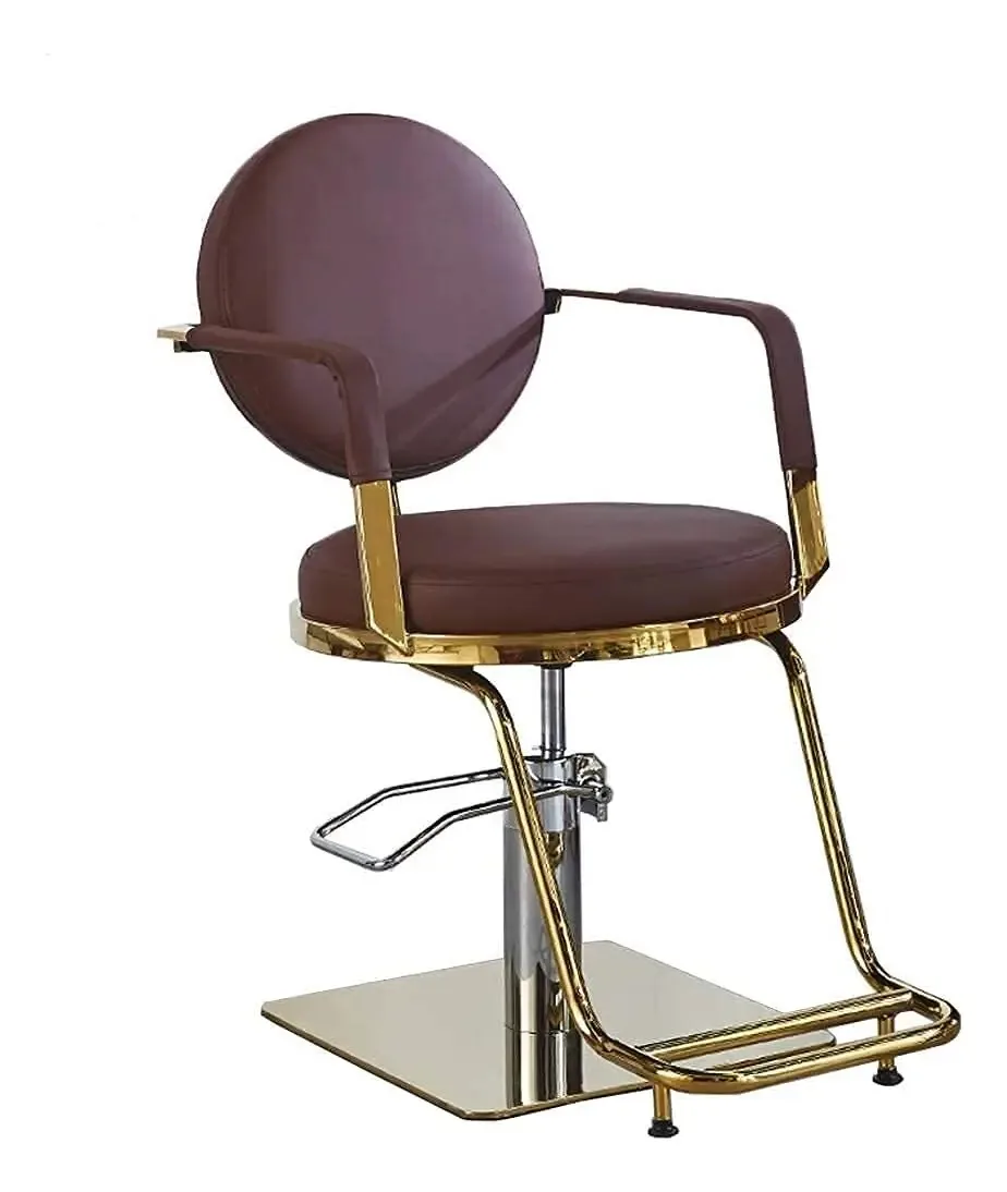 Cadeira de Salão Cadeira Hidráulica para Negócios ou Casa, Cadeira de Barbeiro Confortável Cadeira de Salão Cadeira de Cabeleireiro Hidráulica Retro Simples Cadeira de Salão para Estilista de...