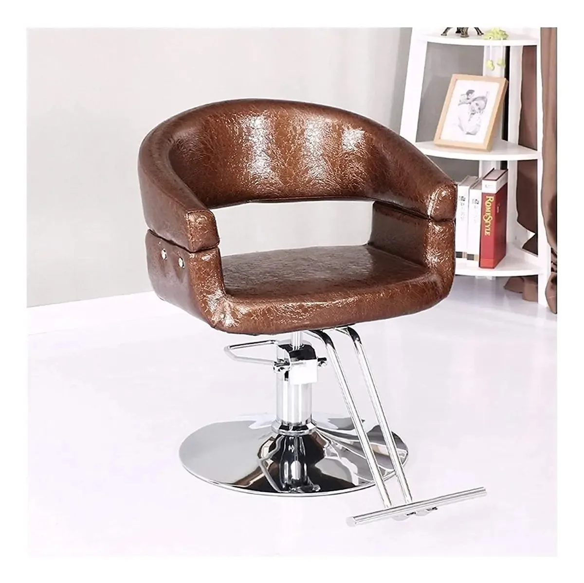 Cadeira de Salão Cadeira Hidráulica para Negócios ou Casa, Cadeira de Barbeiro Reclinável Elevador de Salão Cadeira Giratória Equipamento de Beleza para Cabeleireiro da Moda