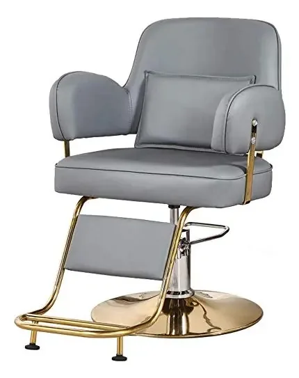 Cadeira de Salão Vintage, Equipamento de Beleza Hidráulico, Cadeira de Barbeiro Hidráulica, Cadeira de Salão de Estilo Largo Giratória 360 Graus Com Descanso para os Pés (capacidade Máxima de Carga...