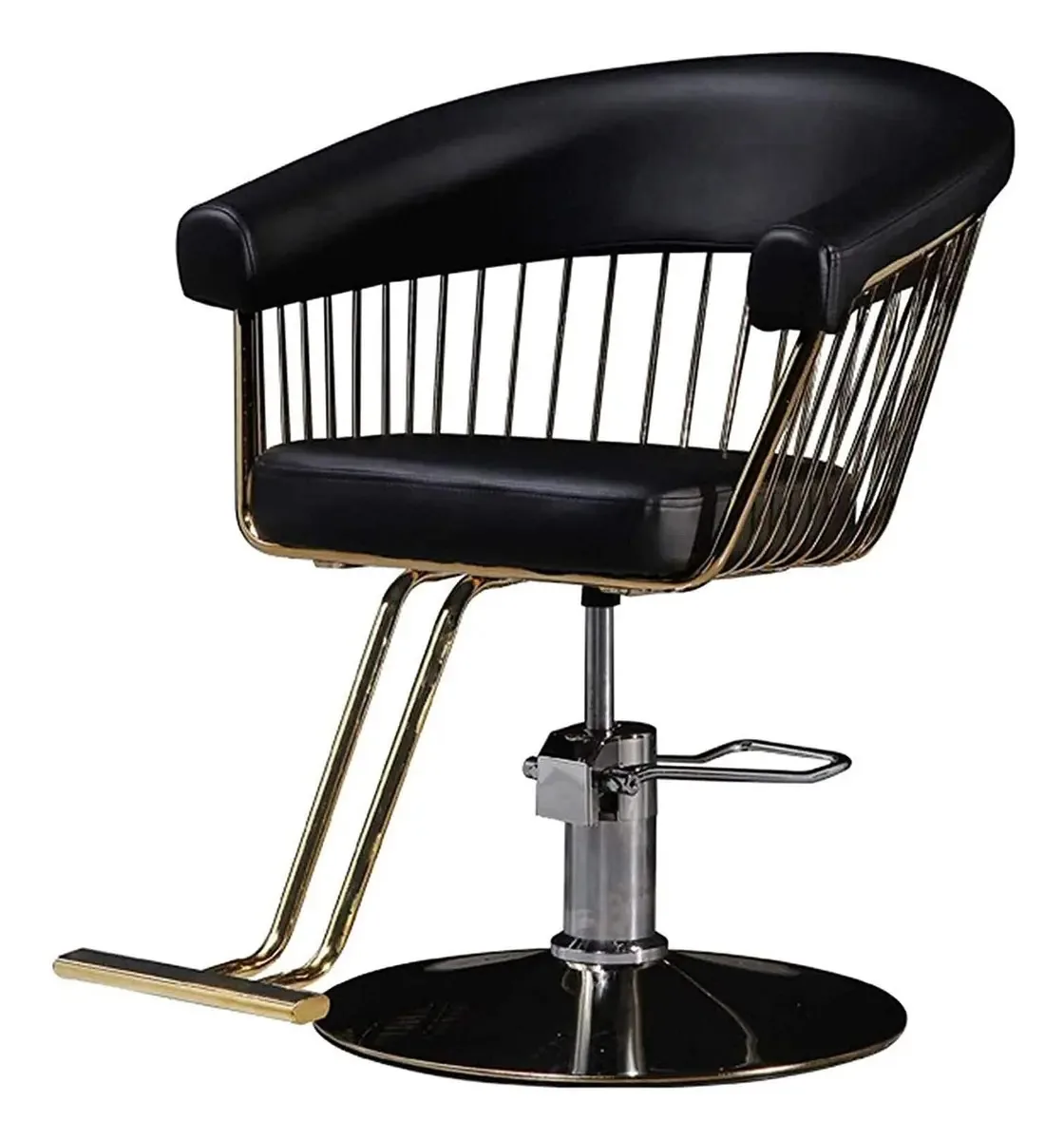 Cadeira Vintage de Salão Equipamento de Beleza Hidráulico, Cadeira de Barbeiro de Salão de Beleza Cadeira de Barbeiro Hidráulica Rotação de 360° / Espuma de Alta Resiliência / Design de Base Capacid