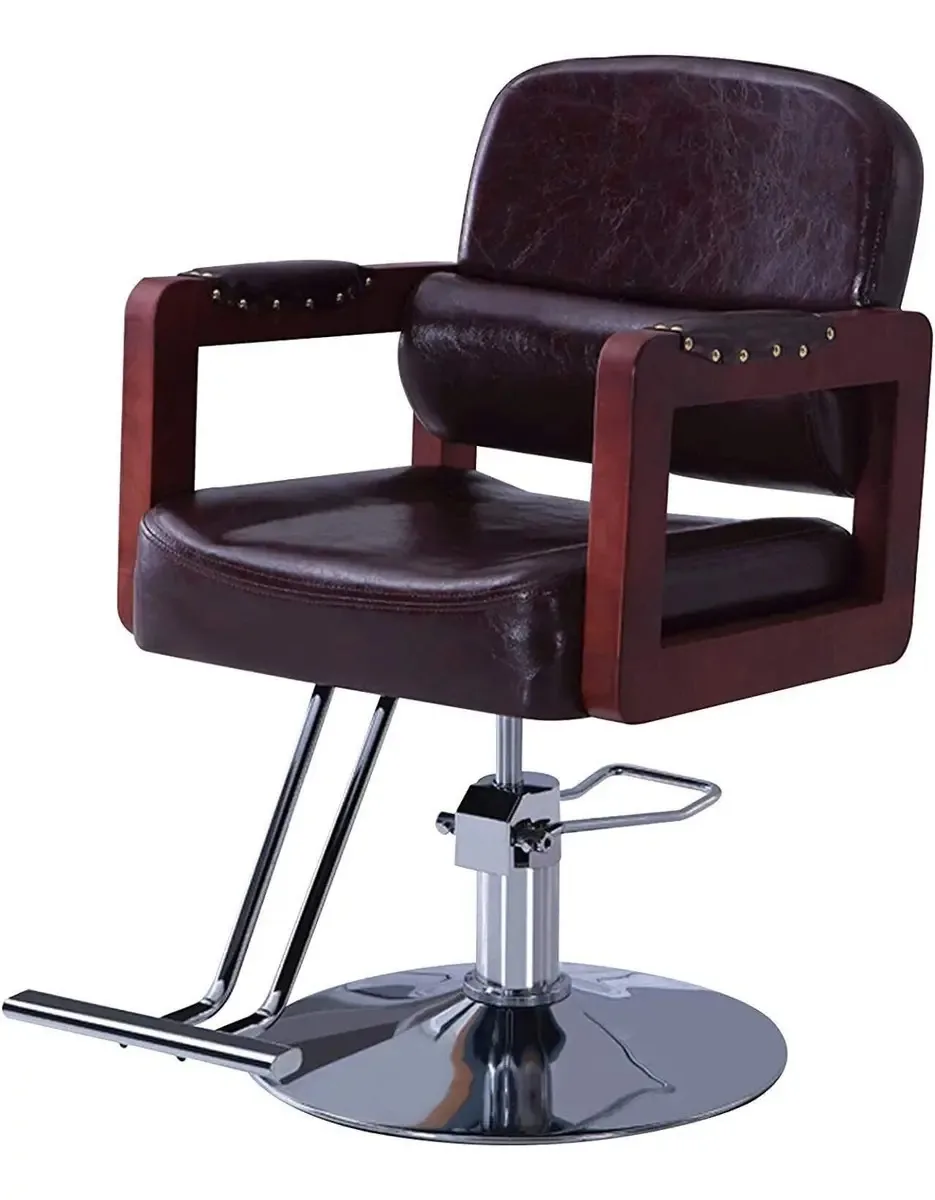 Cadeira Vintage de Salão, Equipamento de Beleza Hidráulico, Cadeira de Barbeiro Hidráulica, Cadeira de Salão para Estilista, Resistente, para Tatuagem, Lavagem de Cabelo, Beleza (Capacidade Máxima...