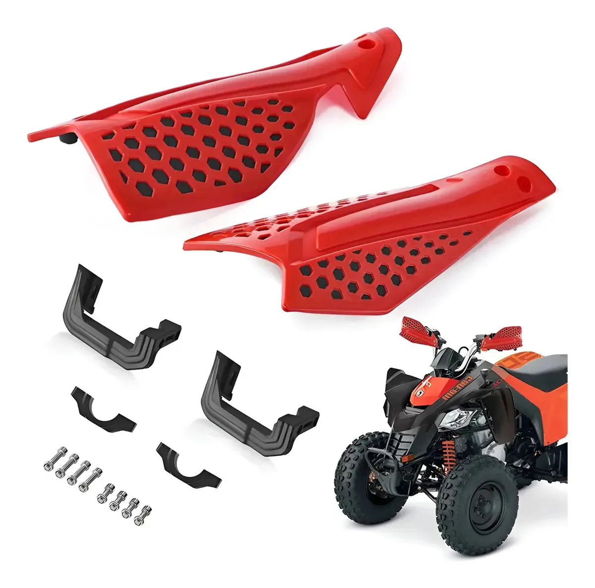 Capa de alça para scooters de motocross, quadriciclos, vermelha