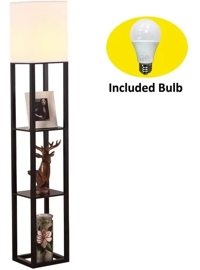 Homefocus - Luminária de chão com lâmpada LED, luminária de chão