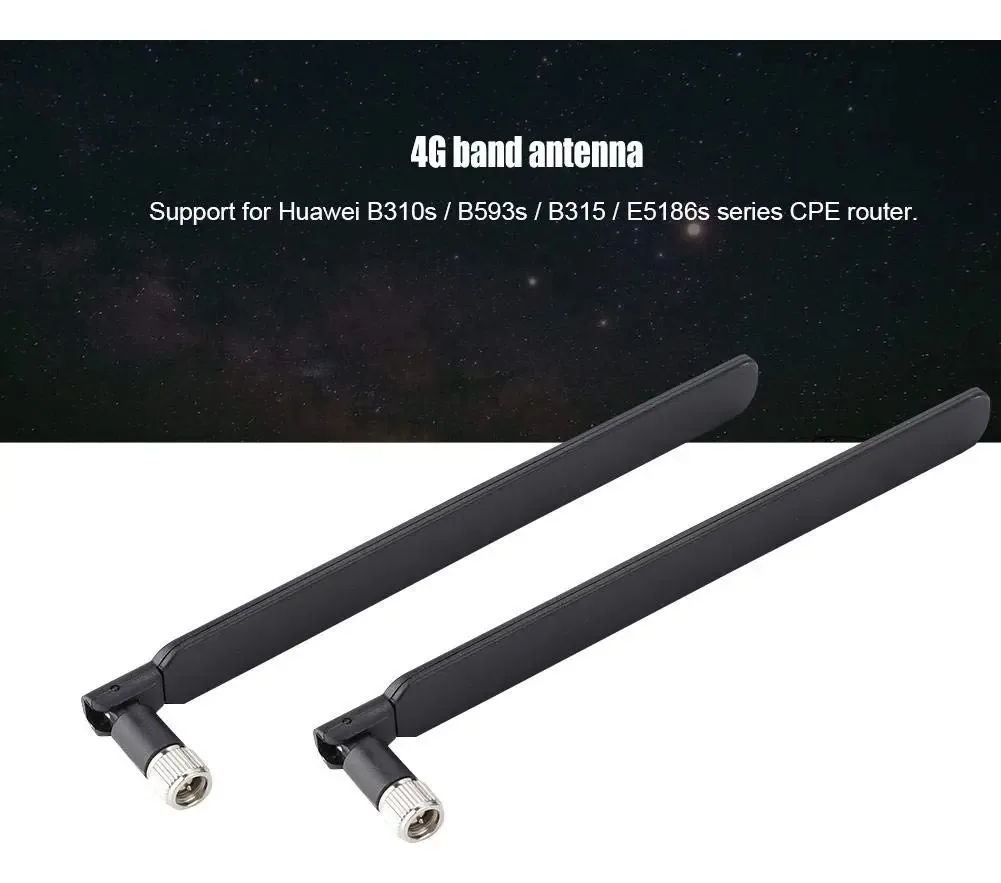 Oumij 2pcs 4g Sma Antena de Ganho de Sinal Lte Masculina Para B310s / B593s / B315 / E5186s Roteador Maior Cobertura de Rede Capacidade Forte Contra Interferências