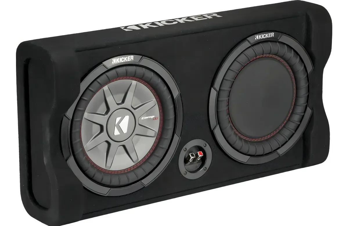 Subwoofer plano Kicker 10 48trtp102 com gaveta + Reflex 800w