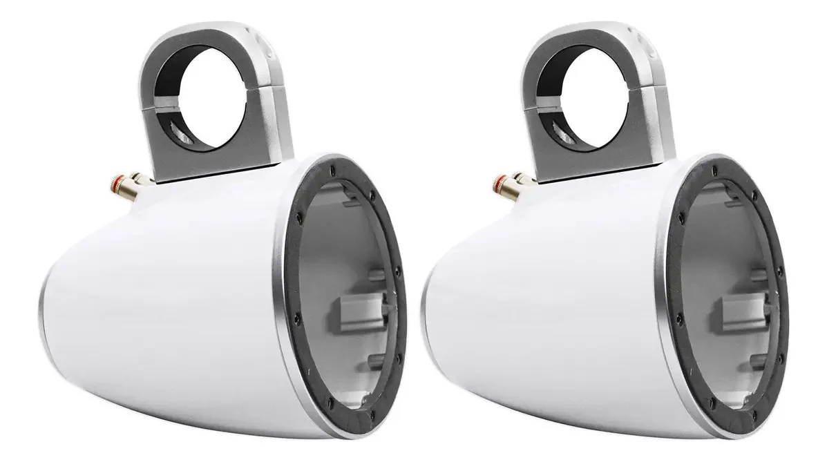 Alto-falante de wakeboard Pair Kicker 43kmtes8w branco marinho de 8 torres