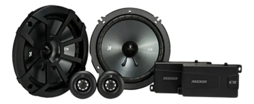 Conjunto de mídia preto bidirecional Kicker 6.5 Css65