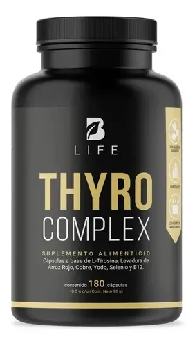 Suplemento tireoidiano 150 cápsulas com algas marinhas, sabor sem sabor de L-tirosina B Life