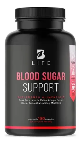 Suplemento para controle de glicose, açúcar e diabetes 180 Caps B Life
