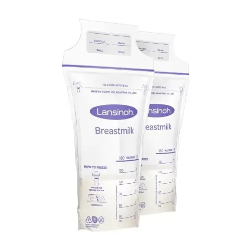 Pacote com 2 sacos de armazenamento de leite materno Lansinoh