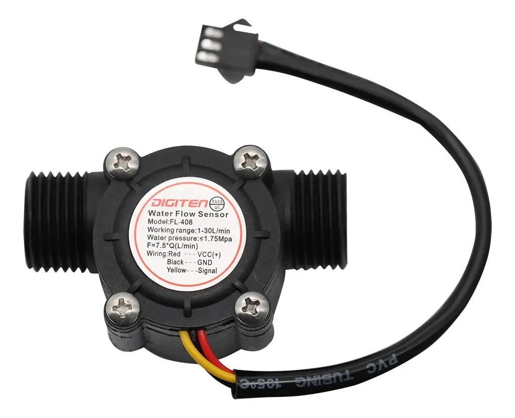 Sensor de fluxo de água 0 4-8 litros por minuto, efeito Hall