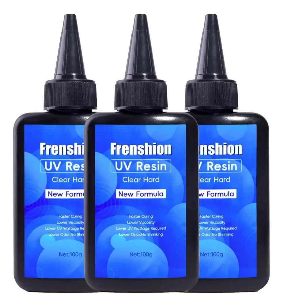 Resina UV dura transparente aprimorada de 3 x 100G para fabricação