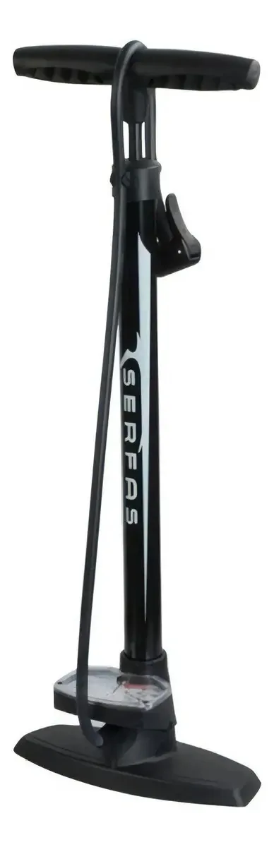 Inflador de pé de bicicleta Serfas Fp-35 com manômetro