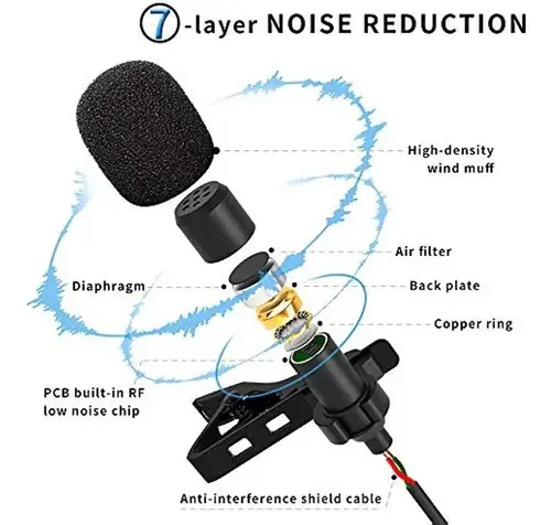 Microfone de lapela, microfone de lapela Mao Handsfree