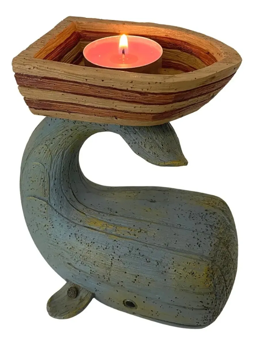 Castiçal Tealight, Decoração Náutica, Castiçal de Espuma Cor Azul
