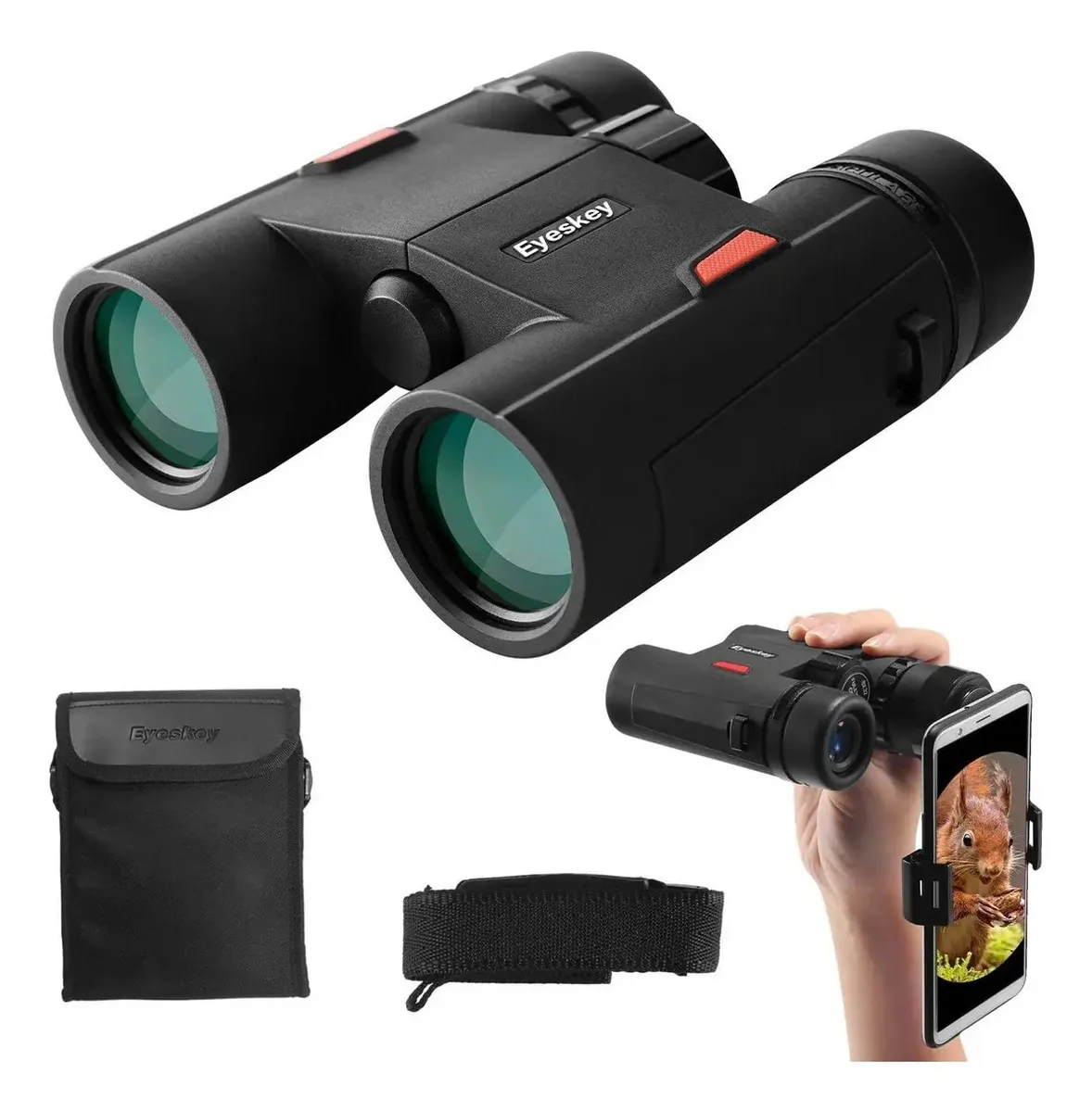 Eyeskey Wayfarer 8x32 - Binóculos compactos para adultos