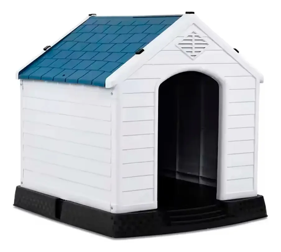 Casa de cachorro de raça média 87,7x78,5x81,5cm Cor azul