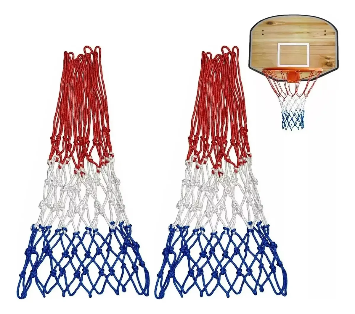Medoosi, 2 peças de cesta de nylon de 52 cm, rede, basquete, basquete esportivo