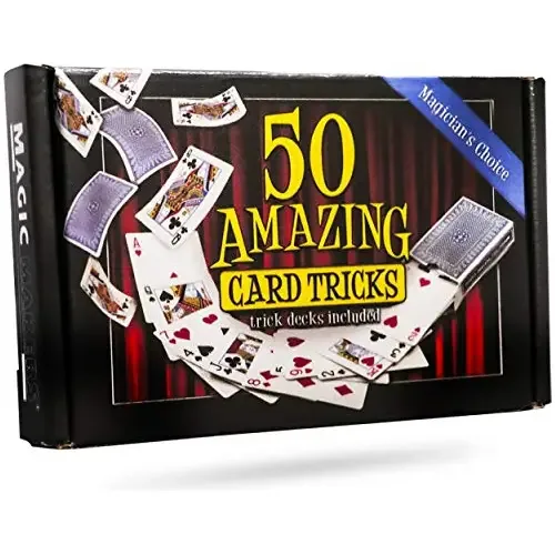 Conjunto de 50 truques de cartas incríveis para todas as idades com baralhos de truques incluídos
