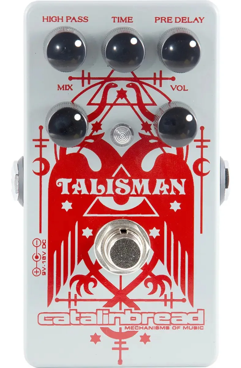 Pedal de efeitos de reverberação Catalinbread Talisman Classic Plate. Cor Prata