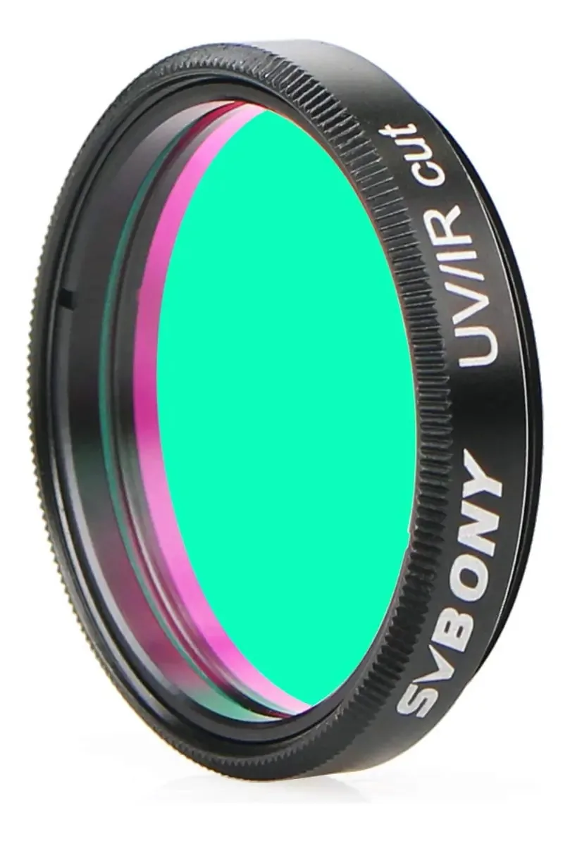 Filtro UV/IR Cut Circular Turquesa Svbony - Alumínio e Vidro, Ideal para Lentes de Câmera.
