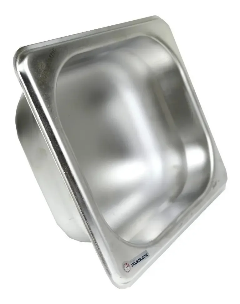 Kit 6 Bandejas Aço Inox Aqueceletric Retangular 17,5x16,5x6,5 cm Cozinha