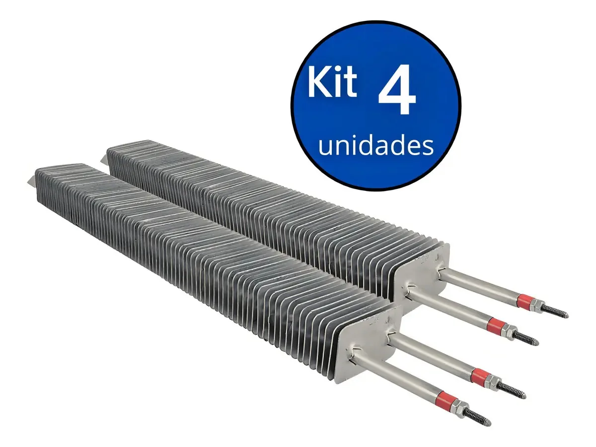 Kit 4 Resistencias Aletadas P/ Fornos Tecnopizza 1200w 380v