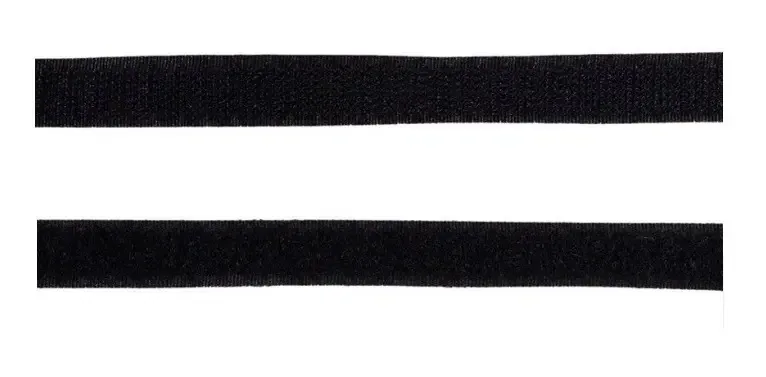 Fecho de Contato 16mm x 25m Preto Rolo Vaz Martins Velcro Não Adesivo