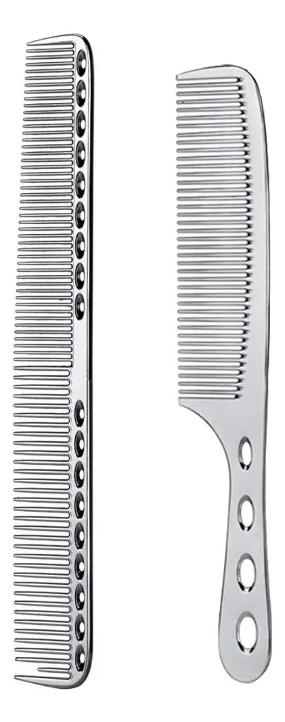 2 pentes de cabelo de aço inoxidável, antiestáticos, par