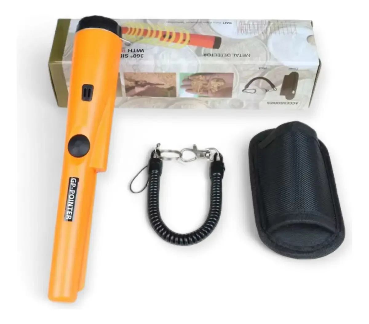 Detector de metais Pinpointer: dourado, prata, cobre, cor laranja