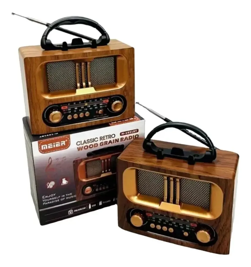 Rádio Meier M-1931bt AM/FM/SW Bluetooth Cor marrom