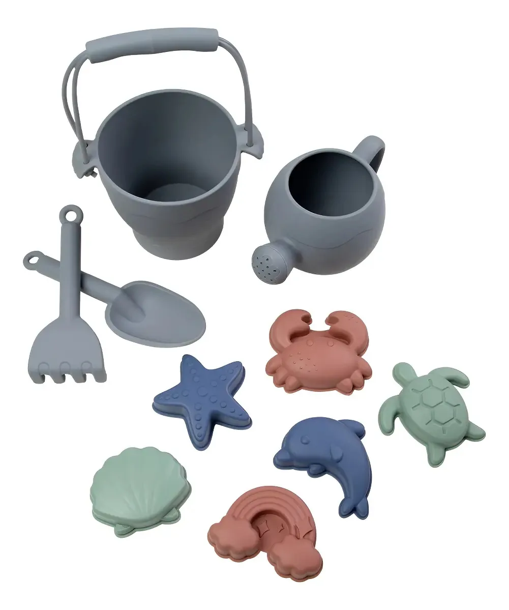 Conjunto de Praia e Jardim de Silicone Mix de Cores Carestino