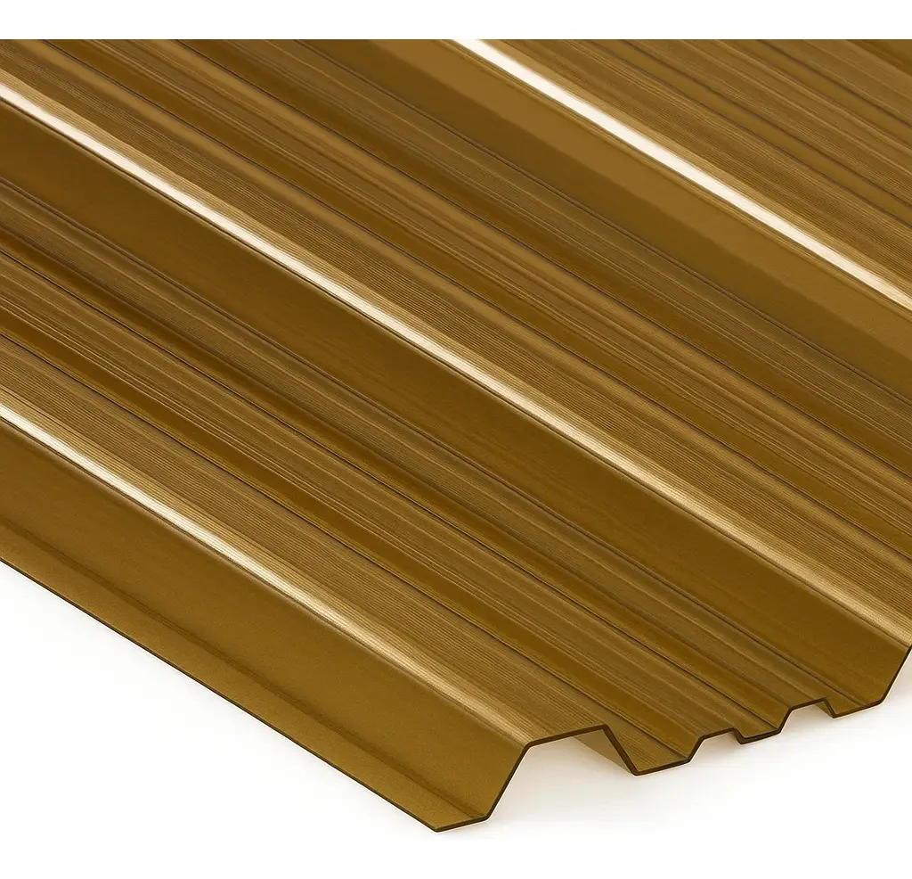 Chapas Techo Policarbonato Trapezoidal 0,8mm Esp. De 4,00mts Color Fumê