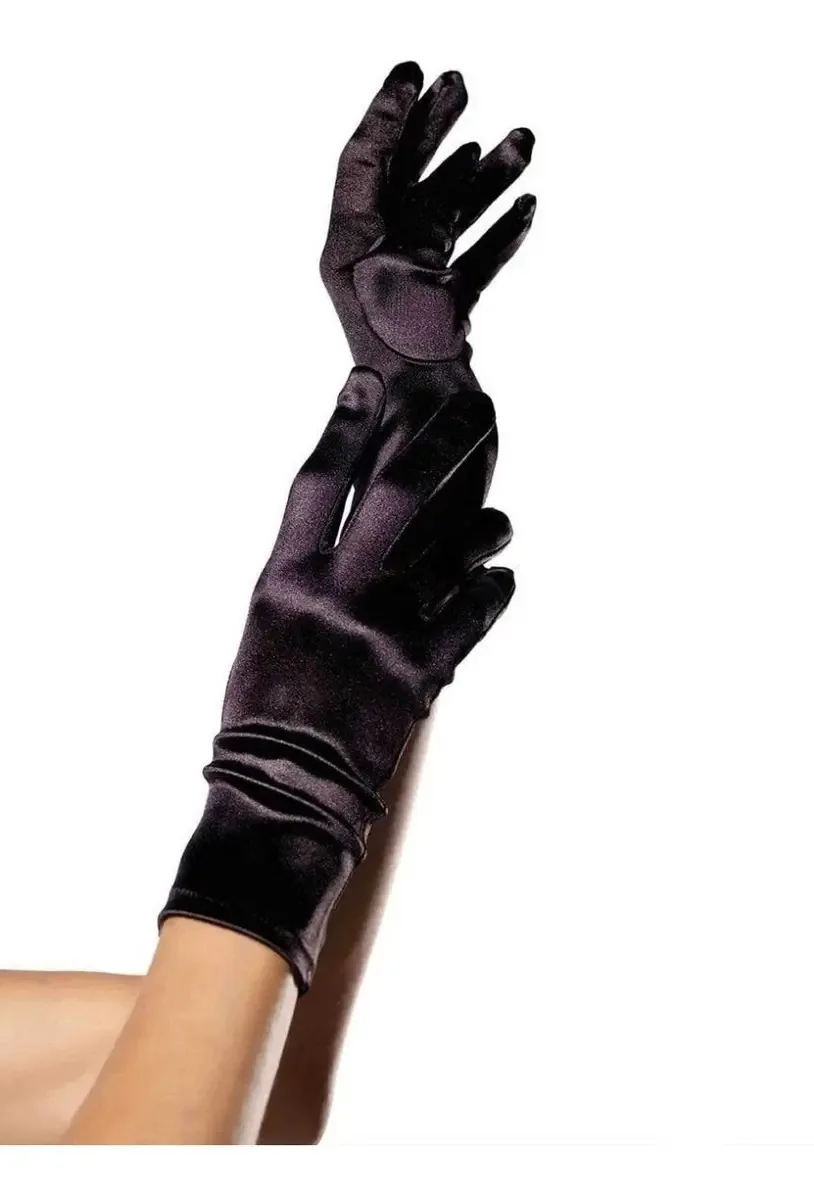 Luvas curtas, cores, cor: preto