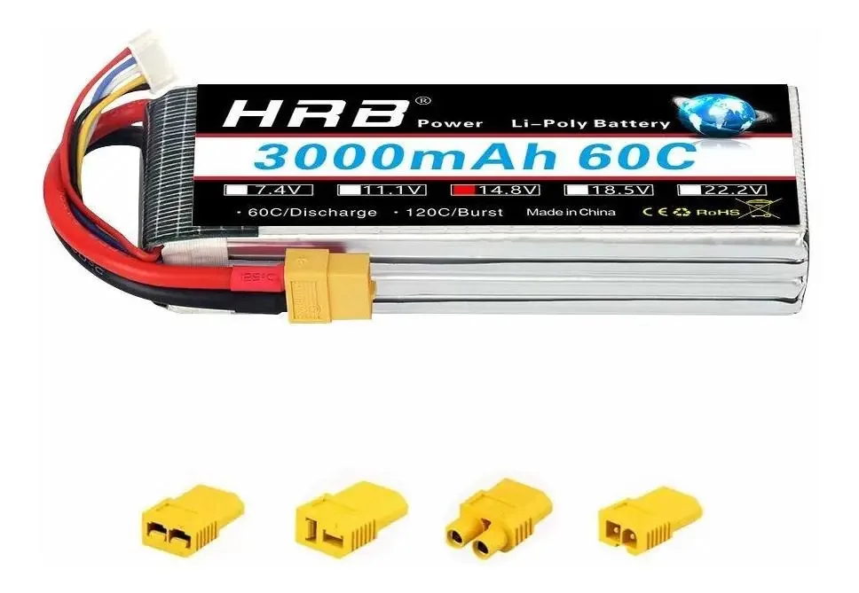 Bateria Lipo Herb Plug 14,8v 3000mah 60x 4s Xt60